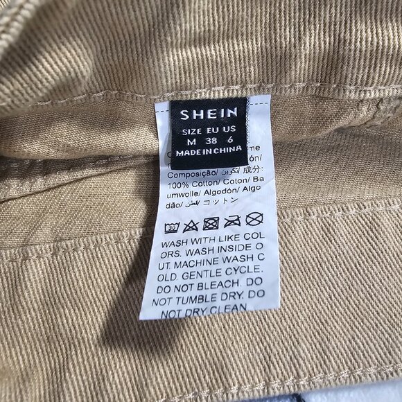 SHEIN ICON Flap Pocket Side Cargo Denim Skirt - Picture 7 of 8